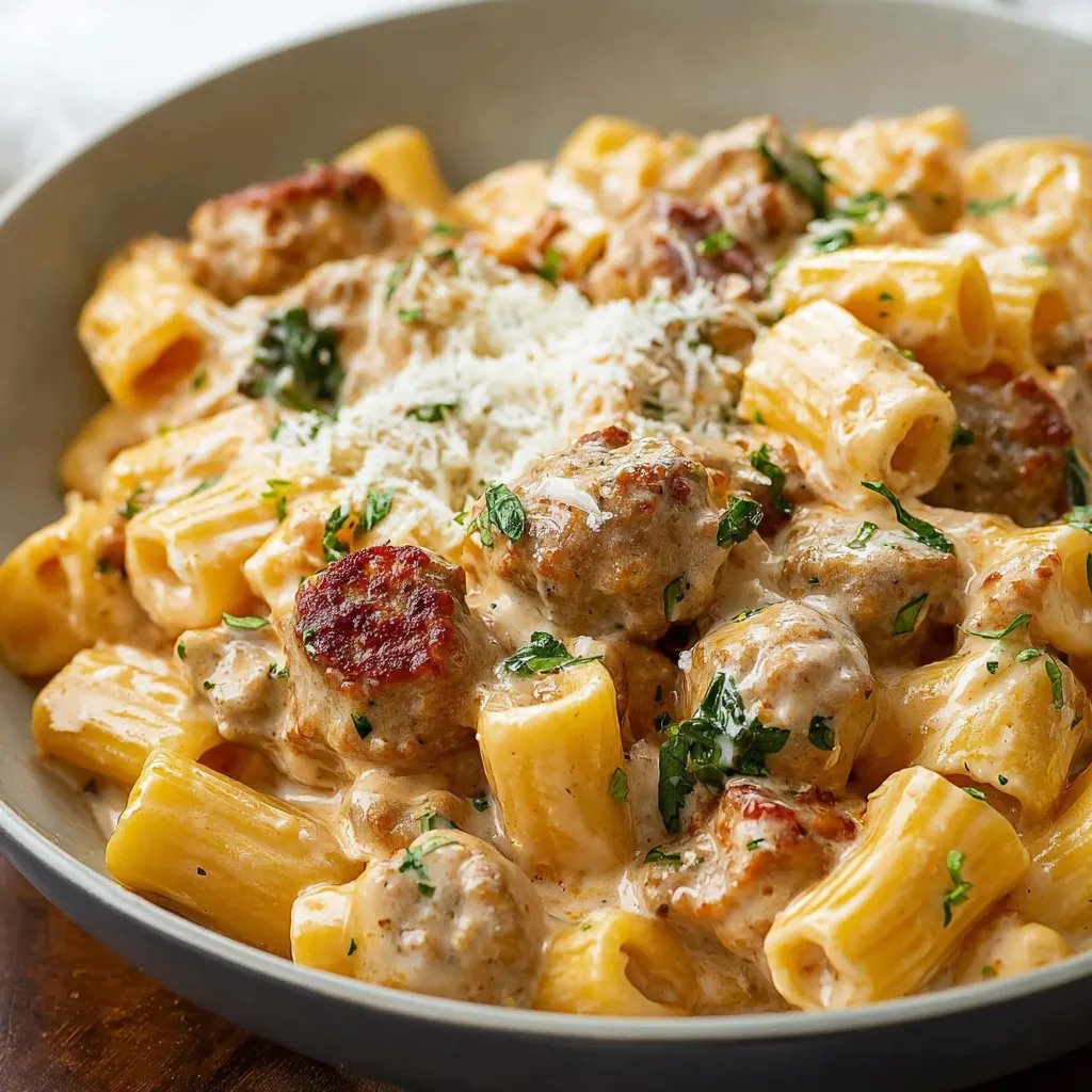 CREAMY SAUSAGE PASTA HEAVEN – dishlic