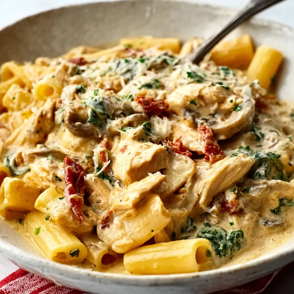 CREAMY TUSCAN CHICKEN PASTA – dishlic