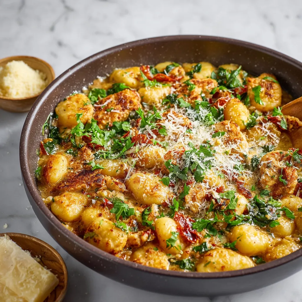 GARLIC CHICKEN GNOCCHI SKILLET! – dishlic
